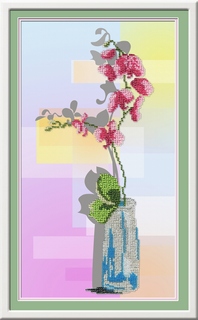 Набор для вышивания «М.П.Студия» БГ-180 Орхидея 32*18