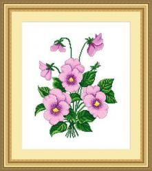 Набор для вышивания «Сделано с любовью» ЦВ-002 Нежные анютки