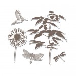 Форма-трафарет для вырубки +штамп Растения и Птицы 5шт. Framelits Die+Stamp, 657774