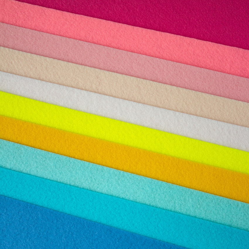Набор декоративного  фетра FSR1.2 (N10)-30 1,2мм; 22см х 30см (10 листов, 10 цветов)