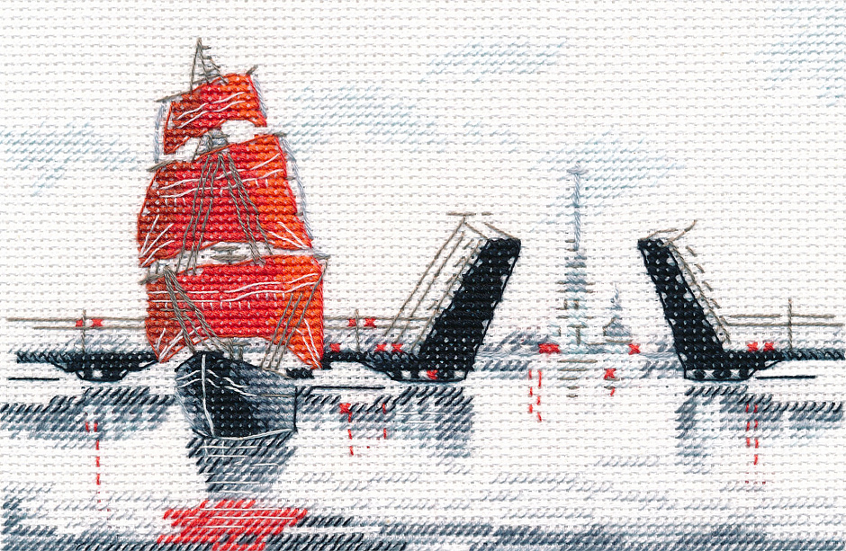 Набор для вышивания «Овен» 1625 "Петербургские зарисовки - 3" 10×15 см