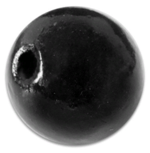 Деревянные бусины круглые "Астра" 16мм,  50 г.(черный)