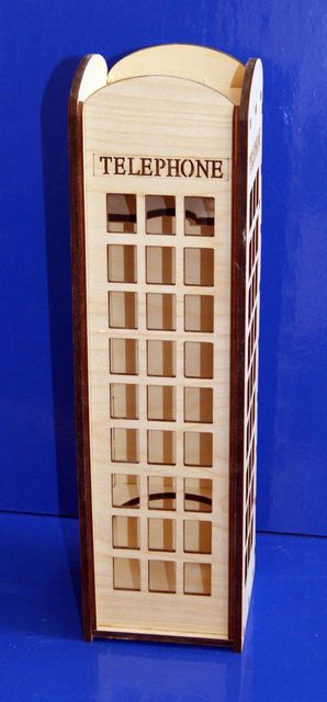 Коробка для вина Телефонная будка 42х11х11см