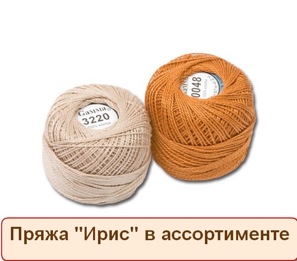 Пряжа "Gamma" Ирис 100% хлопок 10 х 10 г 