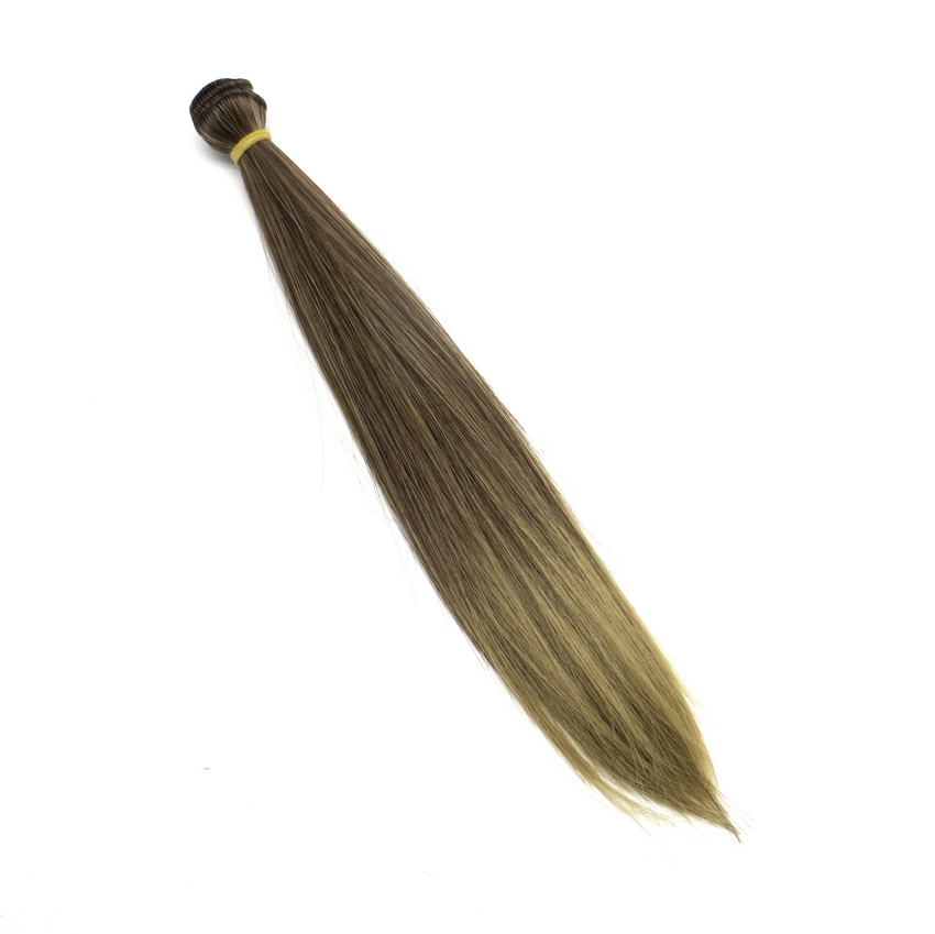 Трессы прямые для кукол TRP-01/25-013 "Рукоделие" 25 см х 100 см (цвет: ольха / песочный)