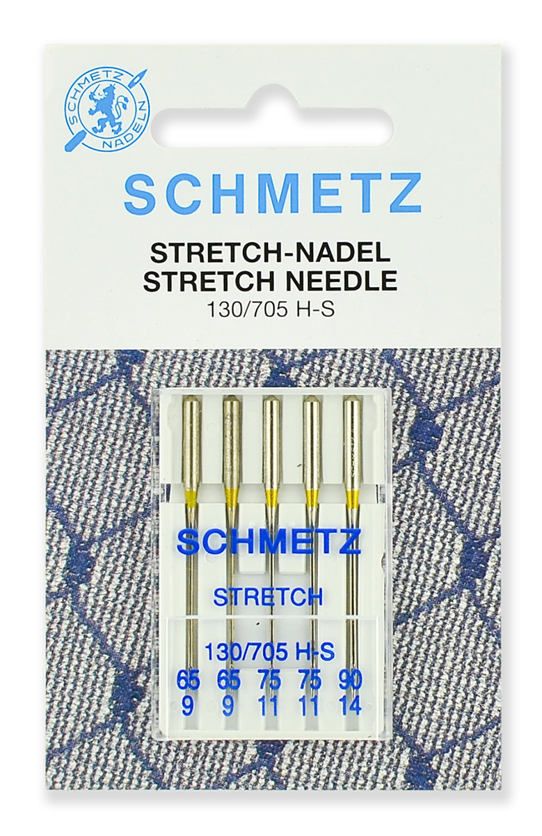 Иглы стрейч 130/705H-S №65 (2) 75(2), 90(1) 5 шт. Schmetz 0702252