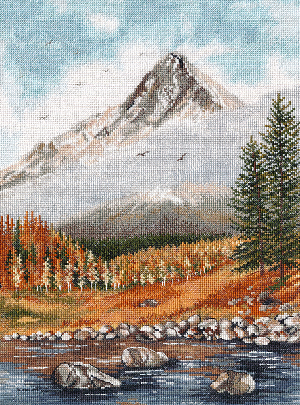 Набор для вышивания «Овен» 1514 "Осень в горах" 25 х 35см