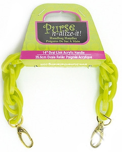 Ручки для сумок пластик салат. 35,6