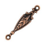 Коннектор MFC-04 "Zlatka" 0.8х3.3 см 10 шт под античную медь