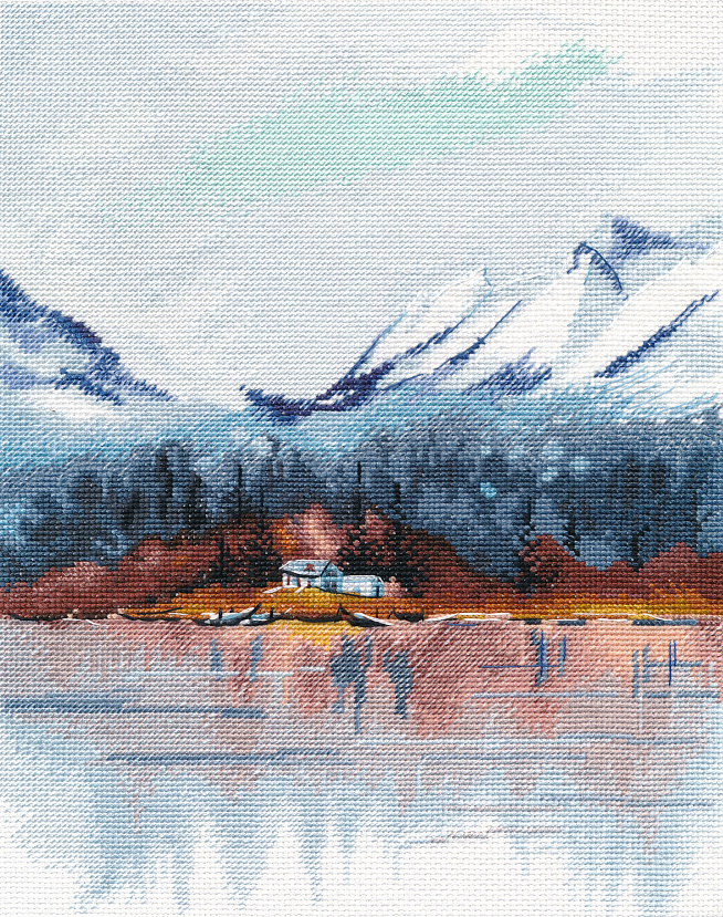 Набор для вышивания «Овен» 1653 "Счастье не за горами" 21×28 см