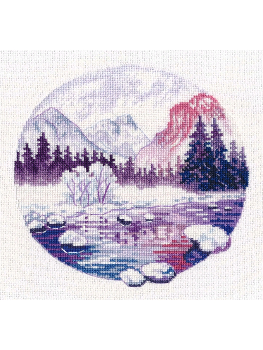 Набор для вышивания «Овен» 1299 Сиреневые сны,15*15 см