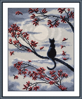 Набор для вышивания «Овен» 865 " Лунный кот",23*29 см.