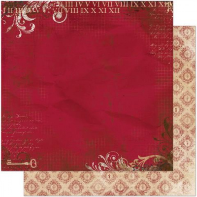 Лист бумаги Bo Bunny 12TM646 «Timepiece Moments» 30х30см