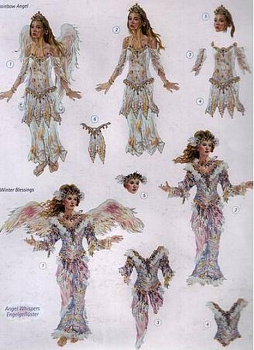 Аппликация бумаж.вырубная для объем. рисунков,"Ангел радуги" 210х297 мм