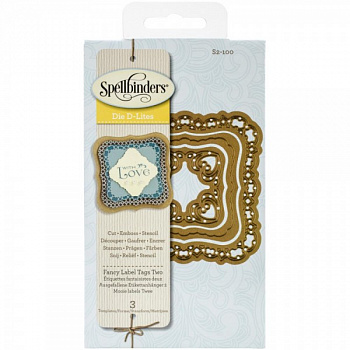 Набор ножей Spellbinders® Shapeabilities® Die D-Lites™ "Теги для модных ярлыков 2"