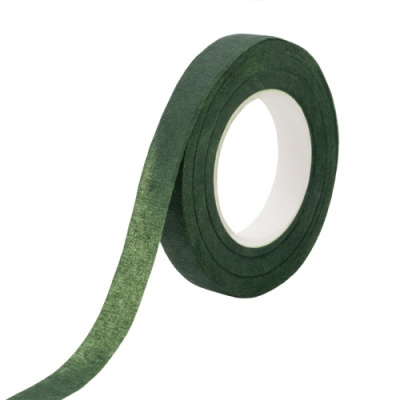 QYF-005 Тейп лента флористическая,12 мм*27 м, 2 шт/упак.А2 т.зелёный 