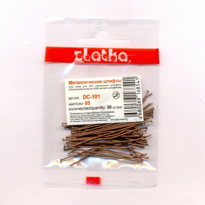 Штифт гвоздик DC-101 "Zlatka" 50 мм 50 шт/упак №05 под медь