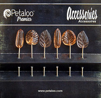 Шпильки декоративные "Petaloo" 1475-014 Glass Ornament Pins х 6 шт. -Peach