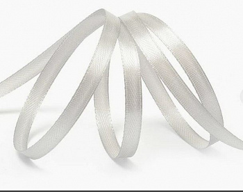 Лента атласная 23 м, ширина 6 мм (1/4 дюйма) цв.0180 св.серый(2шт.)
