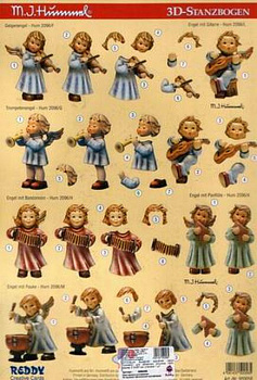 Аппликация "Хуммель"бумажная  вырубная  для объемных рисунков, 210х297 мм