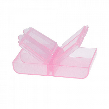 Контейнер  "Gamma" Т-34,  4 секции со съемной крышкой, цв.розовый/прозрачный