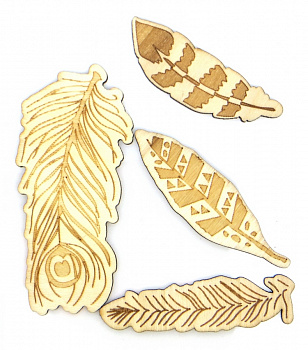 Деревянные элементы "Рукоделие" WT-112 Перья