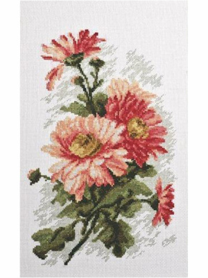 Набор для вышивания "Палитра" 01.015  "ГЕРБЕРЫ",17х28 см.