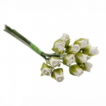 Декоративный букетик "Рукоделие" DKB055B  Розы (белый)