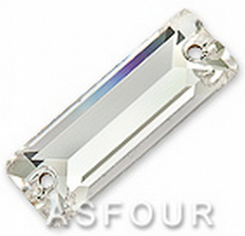 Стразы пришивные "Asfourelle"608 пришивной прямоугольник, 26 мм, Кристалл C/F, 24шт./уп.