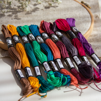 Набор мулине №10 Финка, хлопок, пасма (10 шт. х 8 м)