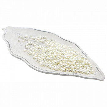 Бусины пластиковые "РУКОДЕЛИЕ", диаметр 5мм, цвет №42 молочный, 25гр/пакет, PP1003C42