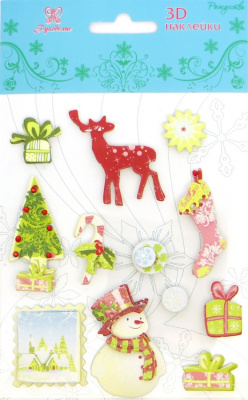 Наклейки 3D  "Рукоделие" X3D-14 Новый год