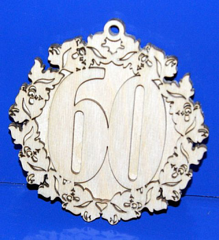 Медаль двойная 60 12 см