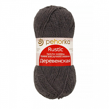 Деревенская, пряжа для ручного вязания (035, маренго)