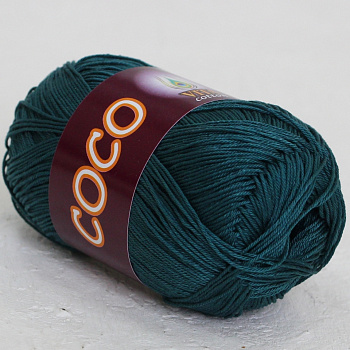 Коко (VITA Cotton), пряжа для ручного вязания (113, темный чирок)
