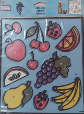 Набор витражных наклеек большой 16745 Фруктовое изобилие