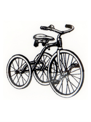 Резиновый штамп «Vintage Tricycle», 5x5см