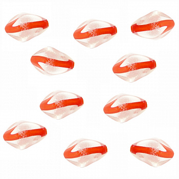 Бусина "Zlatka" акрил Z119P 10 x 20 мм  10 шт №171красный