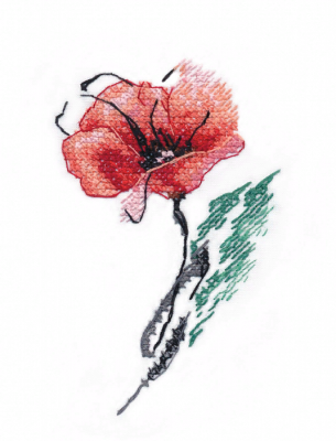 Набор для вышивания «Овен» 1419 Мак,7*11 см