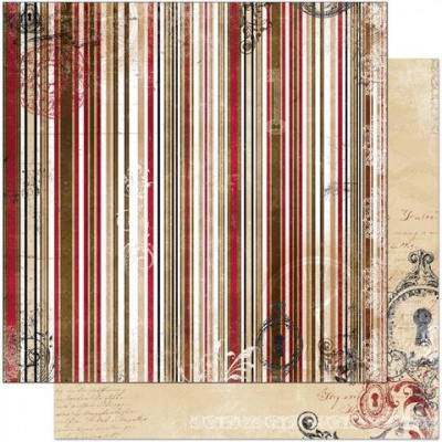 Лист бумаги Bo Bunny 12TS660 «Timepiece Stripe» 30х30см