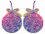 Набор для вышивания «Овен» 1696 "Ёлочная игрушка. Сиреневый шар" 7,3 х 9 см 