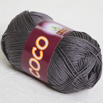 Коко (VITA Cotton), пряжа для ручного вязания (085,графит)