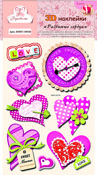 Наклейки 3D «Рукоделие» HMSV-5001B Разбитые сердца