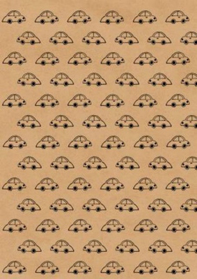 Крафт-бумага "Stilerra" GKP-02, 200 х 70 см, цвет: 04 машинки