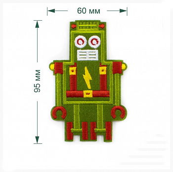 Термоаппликация LA485 Green 60 х 95  мм 5 шт