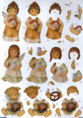 Аппликация бумажная  для вырезания серии "Нина и Марко"для объемных рисунков, 210х297мм