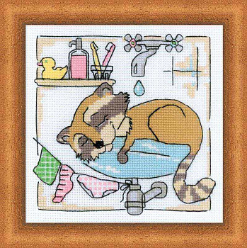 Набор для вышивания «Сотвори Сама» 1386  Ванная комната 15х15 см