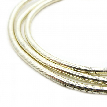 Канитель мягкая, гладкая KAN/MS3-31  матовый, белое золото (упак 500 г)