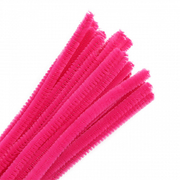 Синель-проволока "Астра", 6 мм*30 см, 30 шт/упак. цв. А-027 темно-розовый 