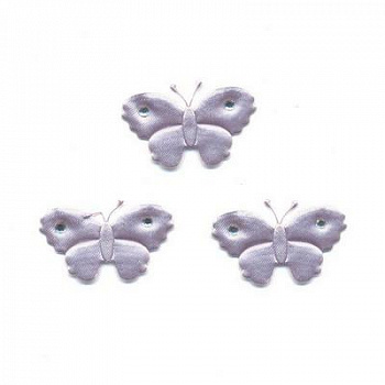 Аппликация мотылек со стразами (серый)